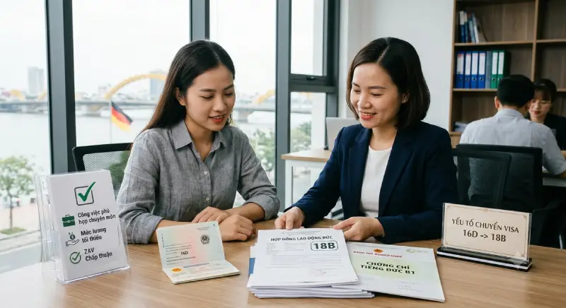 Chuyển visa 16D sang 18B được không? Câu hỏi thường gặp về chuyển visa 16D sang 18B
