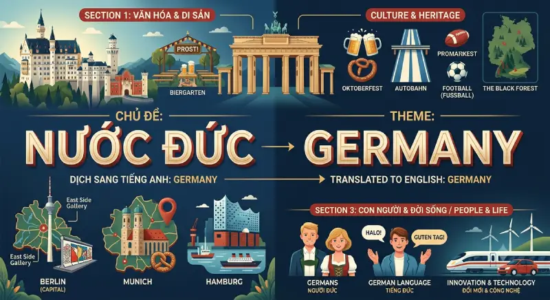 Nước đức tiếng anh là gì? - Những điều cần biết